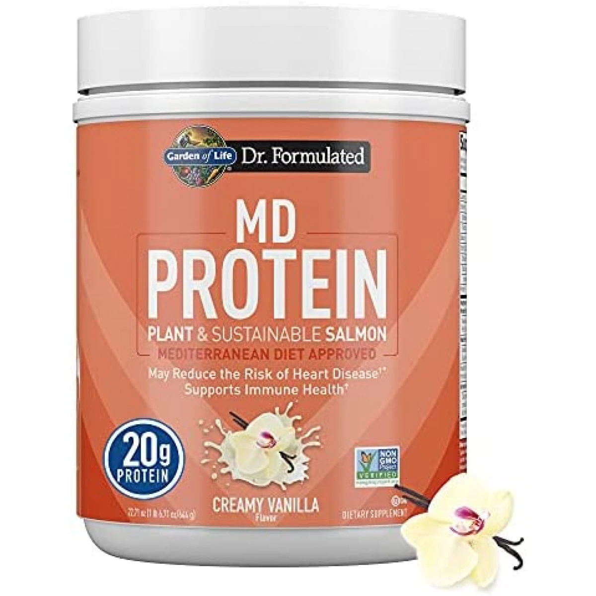 Garden Of Life Norwegian Salmon & Vanilla Plant Based Protein With Pea & Fava Plus Immune Support With Probiotics For Digestion & Immunity – Dr Formulated MD – Non GMO, Carbon Neutral, 14 Servings 1 Garden Of Life Norwegian Salmon & Vanilla Plant Based Protein With Pea & Fava Plus Immune Support With Probiotics For Digestion & Immunity – Dr Formulated MD – Non GMO, Carbon Neutral, 14 Servings