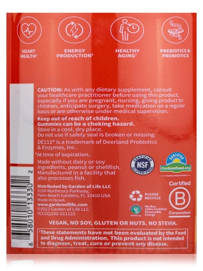 Vitamin Code® CoQ10, Strawberry Flavor - 60 Gummies 5 Vitamin Code® CoQ10, Strawberry Flavor - 60 Gummies - Image 5