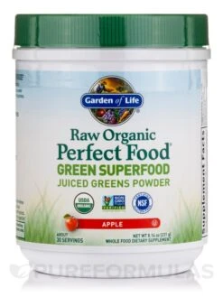 Raw Organic Perfect FoodĀ® Green Superfood Powder, Apple Flavor - 8.14 Oz (231 Grams)
