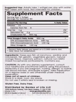 Minami Supercritical Omega-3 Fish Oil, Orange Flavor - 60 Softgels -Garden of Life images 198