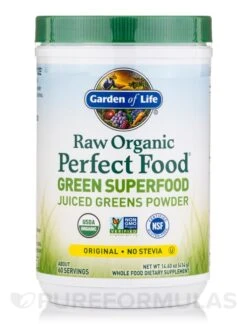Raw Organic Perfect FoodĀ® Green Superfood Juiced Greens Powder, Pineapple Flavor - 14.6 Oz (414 Grams)