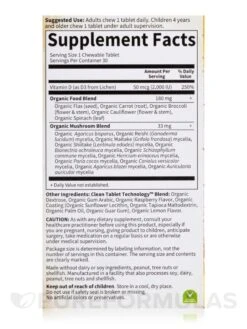 Mykind Organics Organic Chewable Vegan D3 2000 IU, Raspberry-Lemon - 30 Vegan Chewable Tablets 15 Mykind Organics Organic Chewable Vegan D3 2000 IU, Raspberry-Lemon - 30 Vegan Chewable Tablets -Garden of Life images 246
