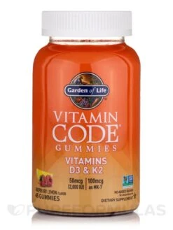 Vitamin CodeĀ® D3 And K2, Raspberry Lemon Flavor - 45 Gummies