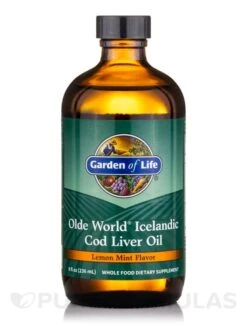 Olde World® Icelandic Cod Liver Oil, Lemon Mint Flavor - 8 Fl. Oz (236 Ml)