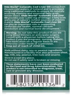 Olde World® Icelandic Cod Liver Oil, Lemon Mint Flavor - 8 Fl. Oz (236 Ml) -Garden of Life images 361