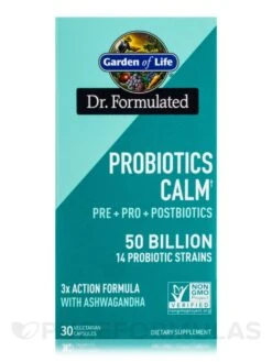 Dr. Formulated Probiotics Calm 50 Billion - 30 Vegetarian Capsules -Garden of Life images 41