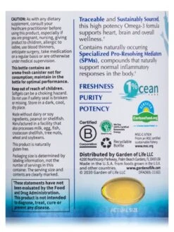 Dr. Formulated Advanced Omega, Citrus Flavor - 60 Softgels -Garden of Life images 455