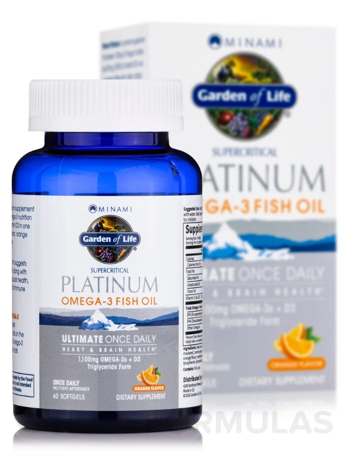 Minami Supercritical Platinum Omega-3 Fish Oil, Orange Flavor - 60 Softgels 2 Minami Supercritical Platinum Omega-3 Fish Oil, Orange Flavor - 60 Softgels - Image 2