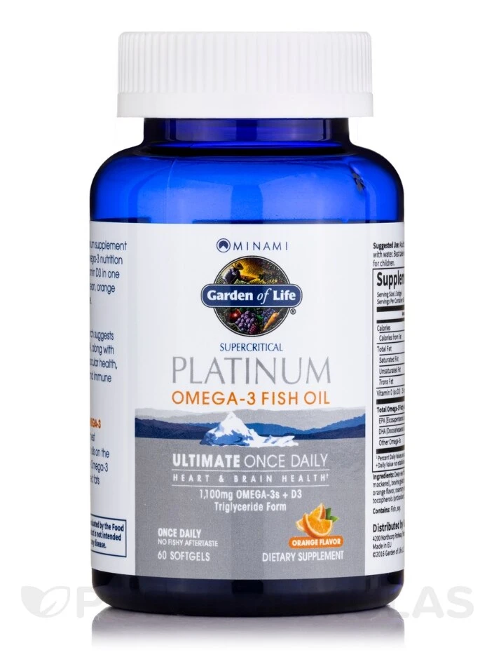 Minami Supercritical Platinum Omega-3 Fish Oil, Orange Flavor - 60 Softgels 3 Minami Supercritical Platinum Omega-3 Fish Oil, Orange Flavor - 60 Softgels - Image 3