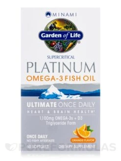 Minami Supercritical Platinum Omega-3 Fish Oil, Orange Flavor - 60 Softgels 14 Minami Supercritical Platinum Omega-3 Fish Oil, Orange Flavor - 60 Softgels -Garden of Life images 612