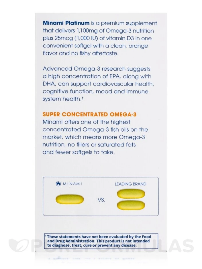 Minami Supercritical Platinum Omega-3 Fish Oil, Orange Flavor - 60 Softgels 7 Minami Supercritical Platinum Omega-3 Fish Oil, Orange Flavor - 60 Softgels - Image 7