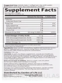 Minami Supercritical Platinum Omega-3 Fish Oil, Orange Flavor - 60 Softgels 18 Minami Supercritical Platinum Omega-3 Fish Oil, Orange Flavor - 60 Softgels -Garden of Life images 616