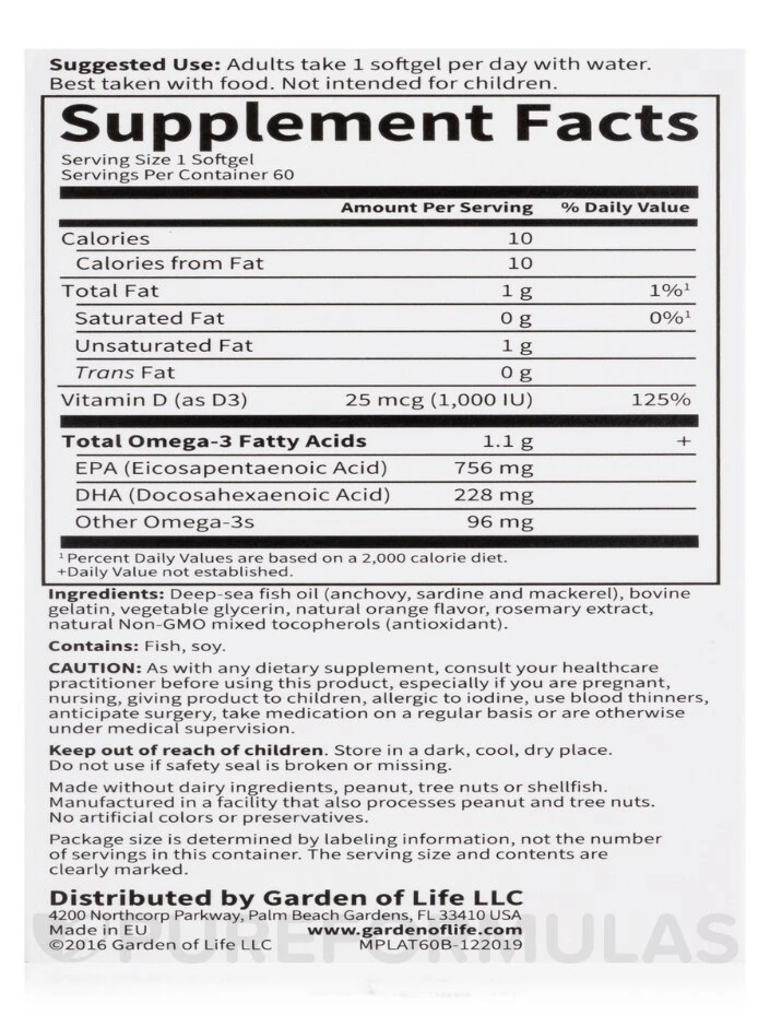 Minami Supercritical Platinum Omega-3 Fish Oil, Orange Flavor - 60 Softgels 8 Minami Supercritical Platinum Omega-3 Fish Oil, Orange Flavor - 60 Softgels - Image 8