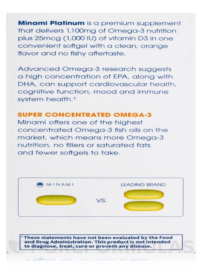 Minami Supercritical Platinum Omega-3 Fish Oil, Orange Flavor - 60 Softgels 10 Minami Supercritical Platinum Omega-3 Fish Oil, Orange Flavor - 60 Softgels - Image 10