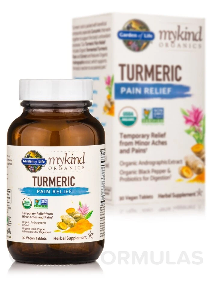 Mykind Organics Turmeric Pain Relief - 30 Vegan Tablets 2 Mykind Organics Turmeric Pain Relief - 30 Vegan Tablets - Image 2