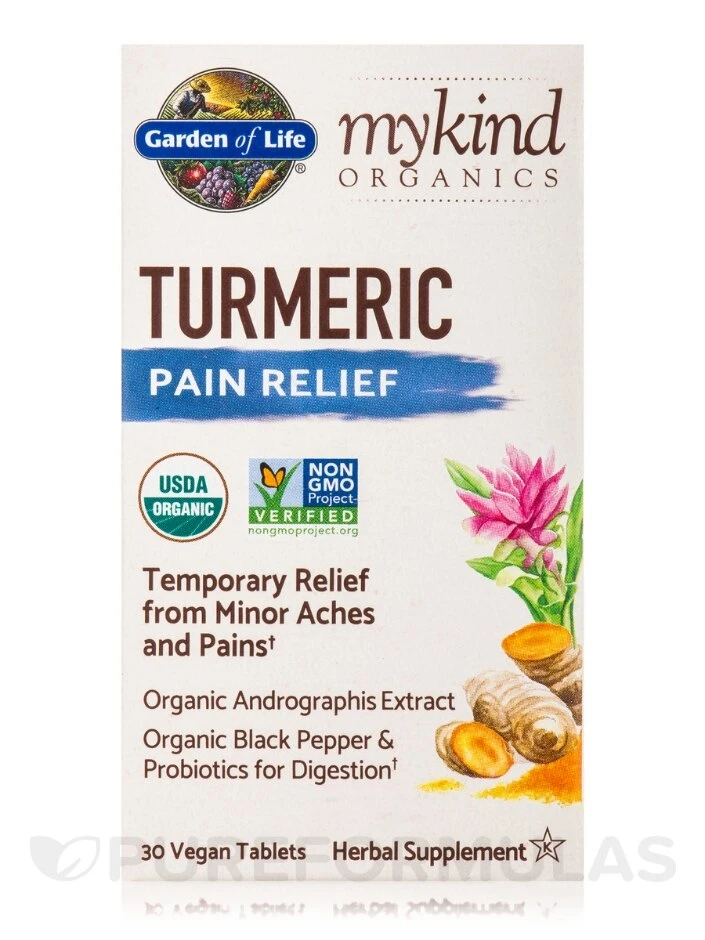 Mykind Organics Turmeric Pain Relief - 30 Vegan Tablets 3 Mykind Organics Turmeric Pain Relief - 30 Vegan Tablets - Image 3