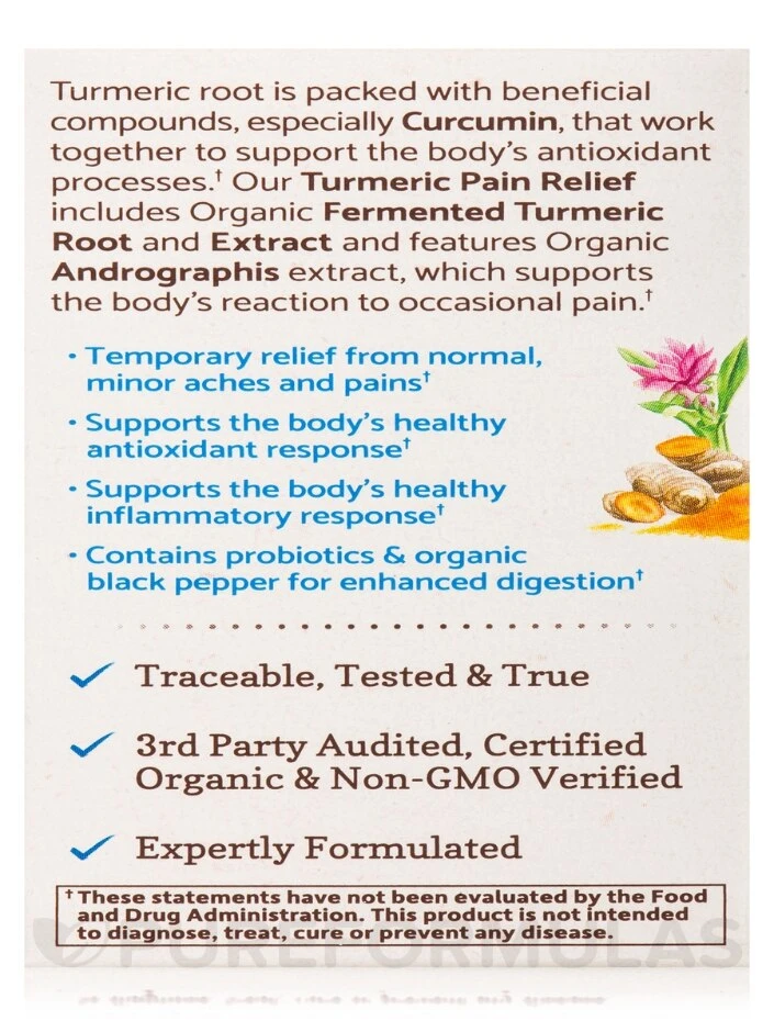 Mykind Organics Turmeric Pain Relief - 30 Vegan Tablets 11 Mykind Organics Turmeric Pain Relief - 30 Vegan Tablets - Image 11