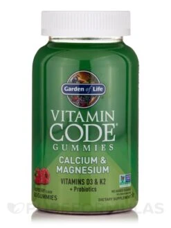 Vitamin Code® Calcium & Magnesium, Raspberry Flavor - 60 Gummies