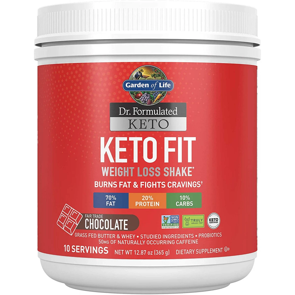 Garden Of Life Dr. Formulated Keto Fit Weight Loss Shake - Chocolate Powder, 10 Servings, Truly Grass Fed Butter And Whey Protein, Studied Ingredients, Gluten Free, Keto, Paleo *Packaging May Vary* 1 Garden Of Life Dr. Formulated Keto Fit Weight Loss Shake - Chocolate Powder, 10 Servings, Truly Grass Fed Butter And Whey Protein, Studied Ingredients, Gluten Free, Keto, Paleo *Packaging May Vary*